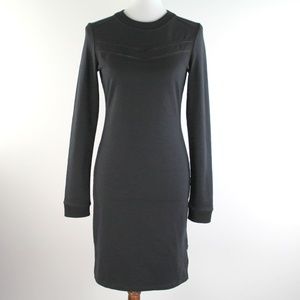 Mason Scotch & Soda Black Crewneck Long Sleeve Jersey Mini Dress S